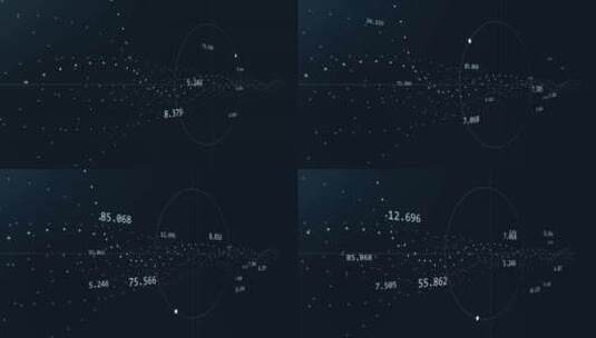 抽象数字点线粒子数据背景连接技术概念。高清在线视频素材下载