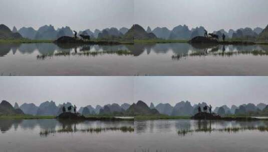 桂林状元桥航拍高清在线视频素材下载