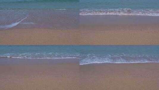 海浪海水拍打海边礁石堤坝高清在线视频素材下载