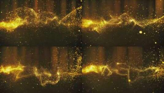 漂浮的金色粒子高清在线视频素材下载