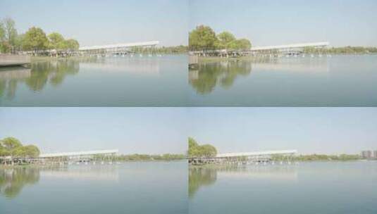 上海嘉定新城嘉定区远香湖远香湖公园高清在线视频素材下载