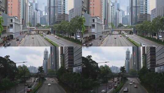 4K延时 香港告士打道 大湾区经济发展高清在线视频素材下载