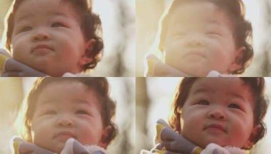 宝宝在阳光下笑盈盈-4k高清在线视频素材下载
