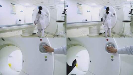 医生操作CT机器高清在线视频素材下载