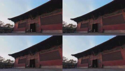 山西大同善化寺历史建筑高清在线视频素材下载