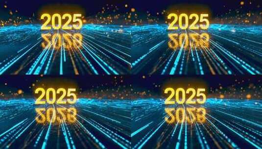 蛇年2025年新年春节数字特效背景高清在线视频素材下载