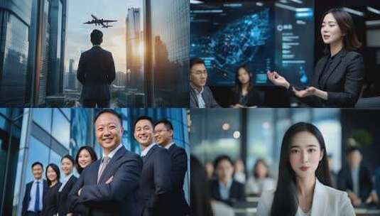 4k高清商务团队商务人士商务精英团队合作高清在线视频素材下载