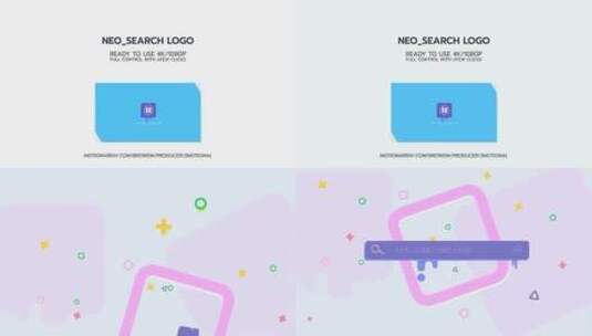 创意搜索出logo开场展示AE模板高清AE视频素材下载