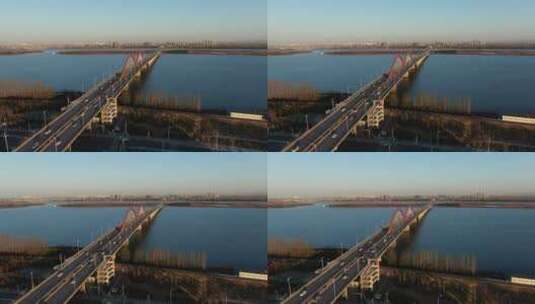 襄阳东津大桥高清在线视频素材下载