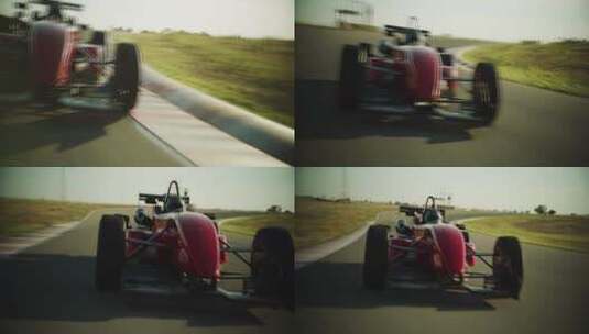 赛车在跑道上竞赛高清在线视频素材下载