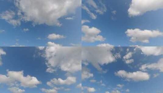 蓝天上的白云朵延时4K高清在线视频素材下载