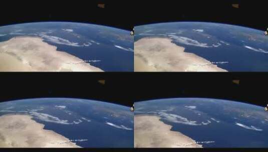 太空中的利比亚和埃及高清在线视频素材下载