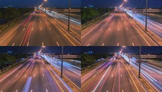 城市道路交通路况的延时拍摄镜头高清在线视频素材下载