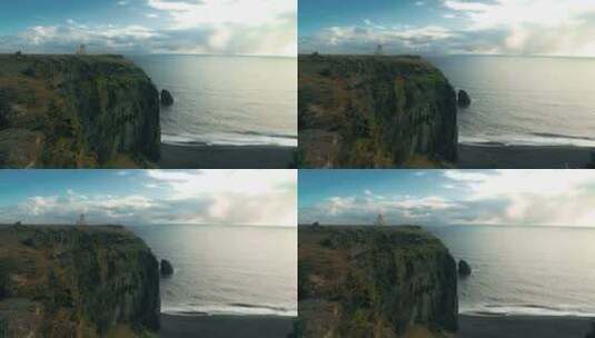 航拍冰岛的洛基悬崖高清在线视频素材下载