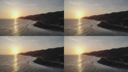 日落十分的海洋景观高清在线视频素材下载