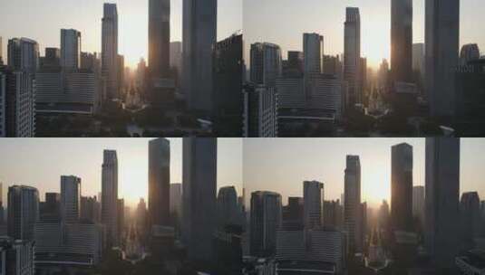 清晨的珠江新城高清在线视频素材下载