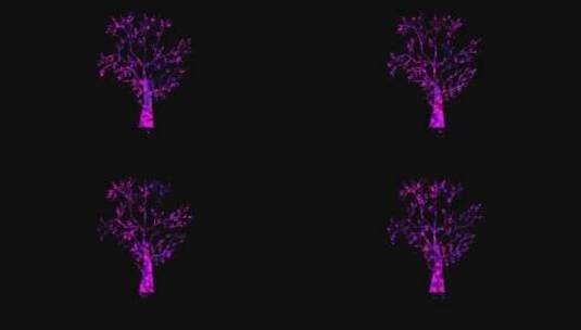粒子树枝树木视频高清在线视频素材下载