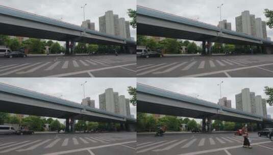 上海封城中的都市现代街道环境高清在线视频素材下载