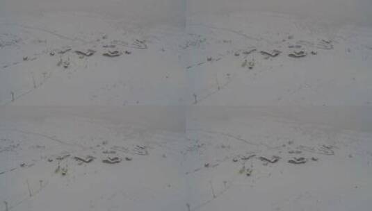 滑雪场的降雪高清在线视频素材下载