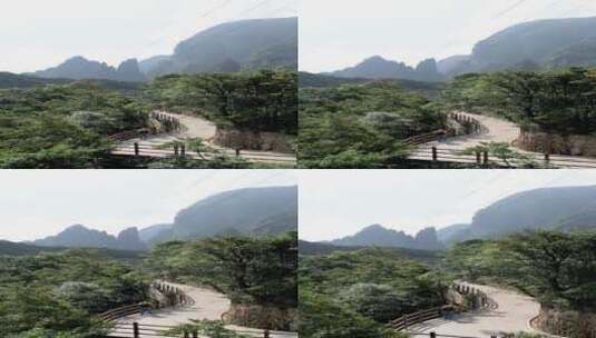 航拍湖南郴州莽山五指峰景区高清在线视频素材下载