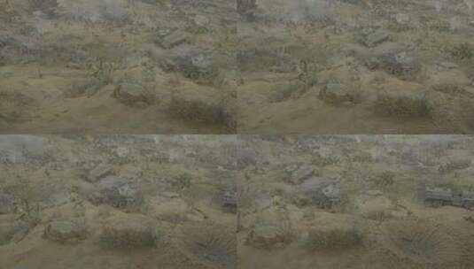 抗美援朝战场全景高清在线视频素材下载