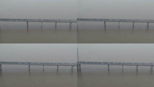 湖南长沙橘子洲大桥航拍高清在线视频素材下载