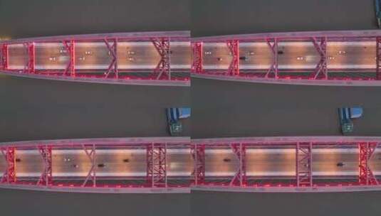 武汉晴川桥，正扣横移镜头高清在线视频素材下载