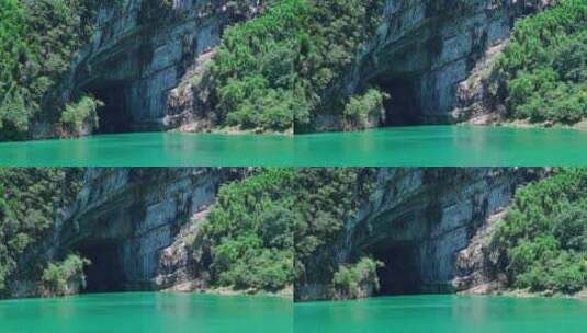 乌江上的神秘洞穴高清在线视频素材下载
