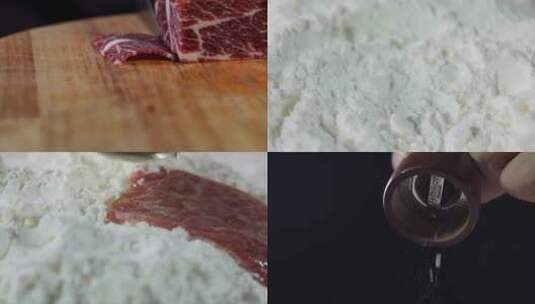 牛肉 雪花牛肉 牛肉切片 肥牛高端牛肉高清在线视频素材下载