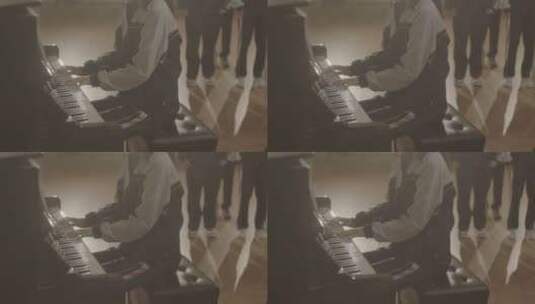 阿莱4k深圳学生弹奏钢琴起手高清在线视频素材下载