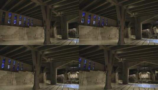 钢筋混凝土结构的教堂高清在线视频素材下载