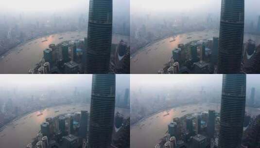 上海黄浦江航拍高清在线视频素材下载
