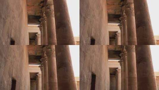 荷鲁斯神庙的石柱大厅高清在线视频素材下载