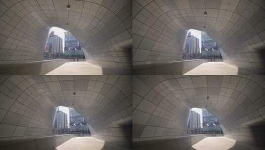 东大门的广场隧道高清在线视频素材下载