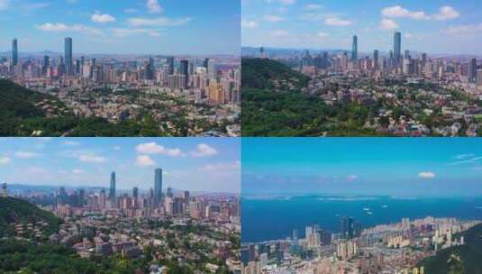大连城市航拍 海滨城市航拍高清在线视频素材下载