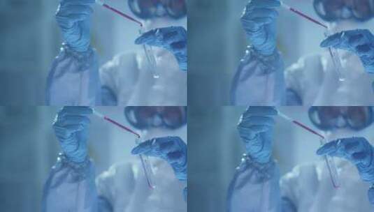 试管里的血液高清在线视频素材下载