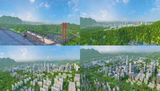 23三维科技规划建筑城市动画高清在线视频素材下载