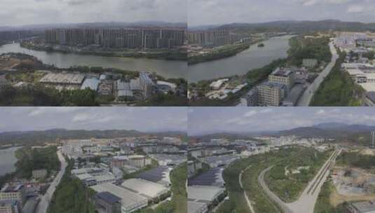 城市河流高清在线视频素材下载