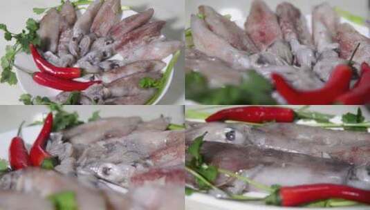 鱿鱼海鲜美食实拍视频高清在线视频素材下载