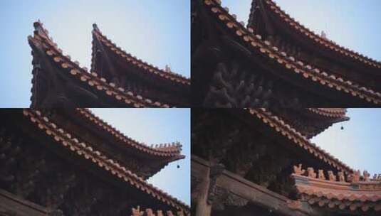 中国古建筑飞檐高清在线视频素材下载