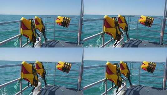 船上的救生衣高清在线视频素材下载