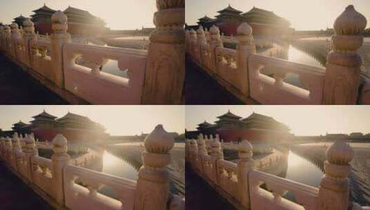 北京故宫太和门广场的午门高清在线视频素材下载