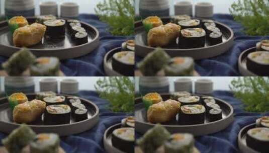 筷子夹寿司高清在线视频素材下载