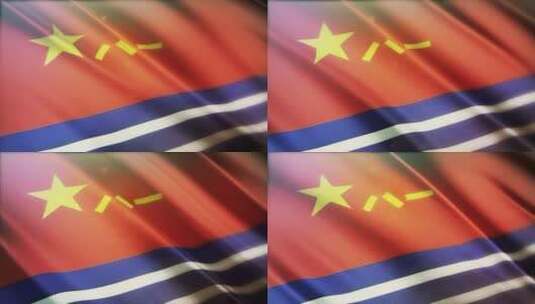 中国人民解放军海军军旗高清在线视频素材下载