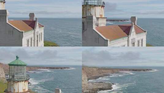 海岸悬崖上的灯塔高清在线视频素材下载