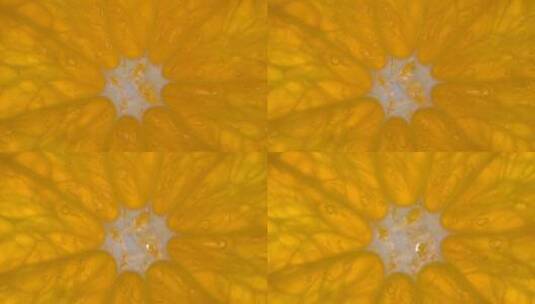 挤压柑橘的特写高清在线视频素材下载