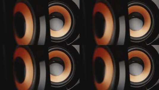 扬声器锥泵低音的特写高清在线视频素材下载