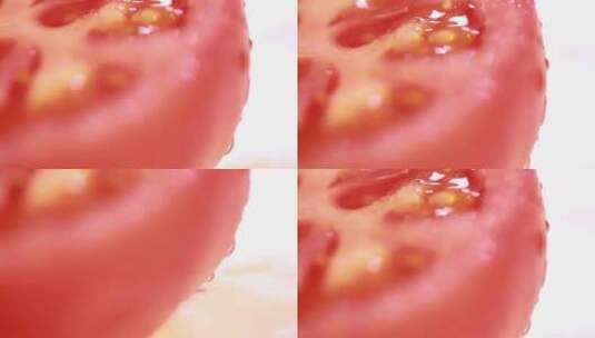 微距西红柿瓤西红柿籽 (10)高清在线视频素材下载