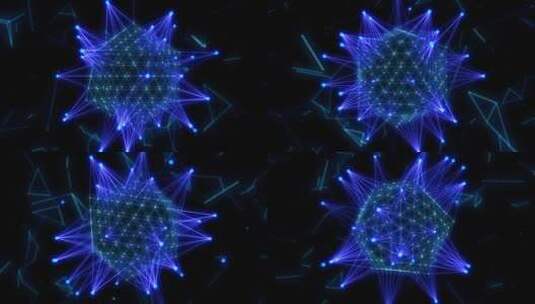 蓝色光效粒子循环酒吧舞台科技背景高清在线视频素材下载