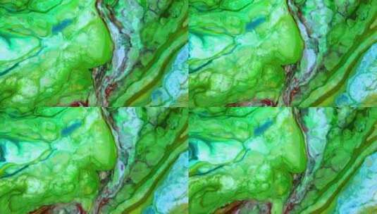 绿色系花纹流动纹理背景高清在线视频素材下载